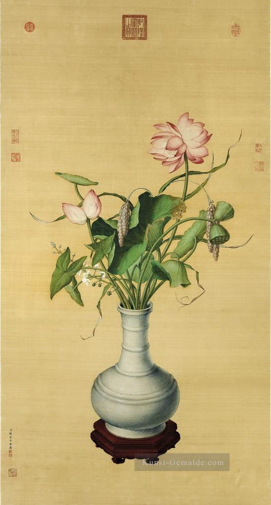 Lang leuchtender Lotus von Auspicious traditionellen Chinesischen Ölgemälde